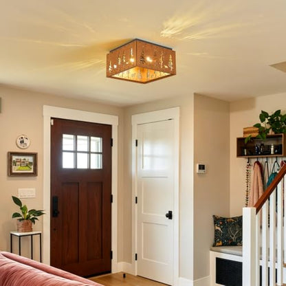 Farmhouse Flush Mount Ceiling Light Fixture