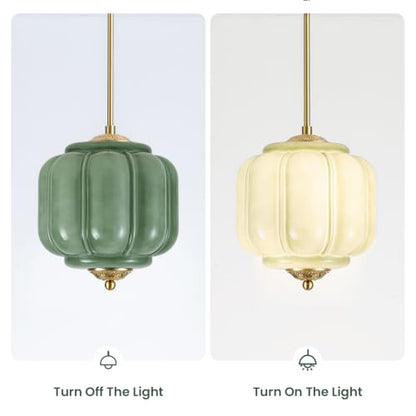 Gold Vinatge Chandelier (Green)