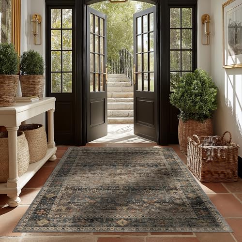 Washable Area Rug 5×7 for Living Room (Camel / 5' x 7' (Rectangular))