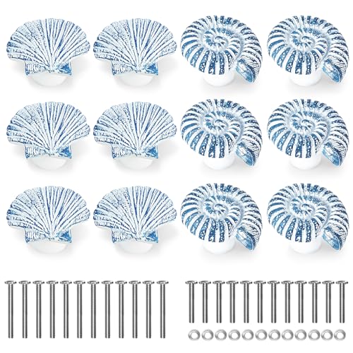 Coastal Cabinet Knobs Set of 12 (Blue)