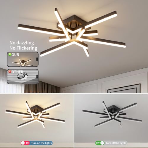 55W LED Ceiling Light Fixture (6-light)