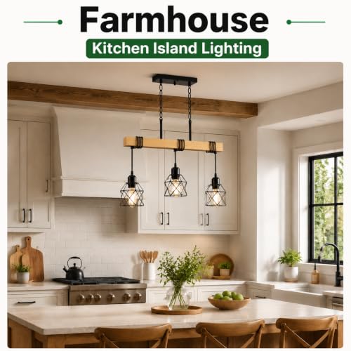 3 Light Farmhouse Kitchen Island Lighting (3-Light)