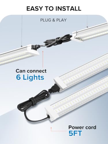 Super Bright Upgrade LED Shop Lights Linkable