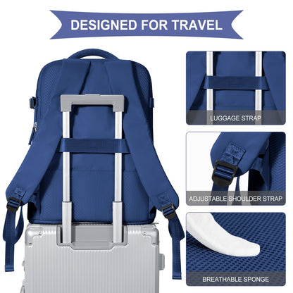 Large Travel Backpack For Women Men (Royal Blue / 30 liters)