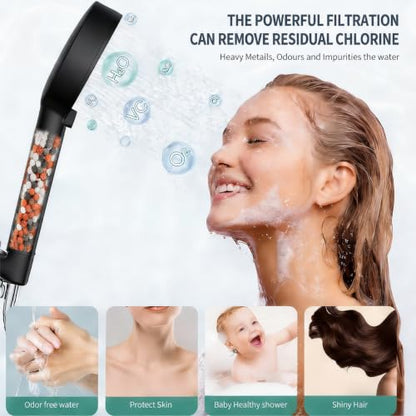 4.7 Inch Round Handheld Shower Head with 10 Spray Modes