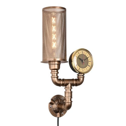 Plug in Vintage Steampunk Wall Sconce
