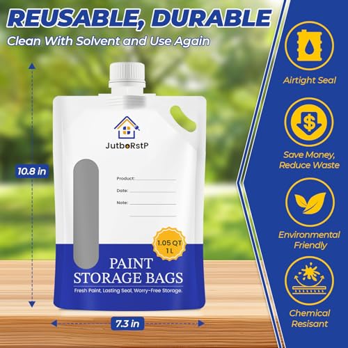Paint Storage Bags with Funnel and Filler Clip