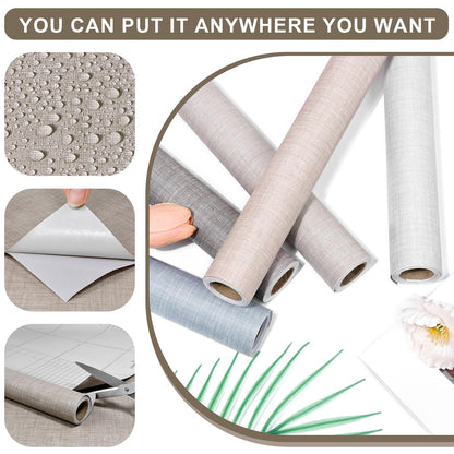 Khaki Grasscloth Peel and Stick Wallpaper 23.6"x480" (Khaki / 23.6" x 480")