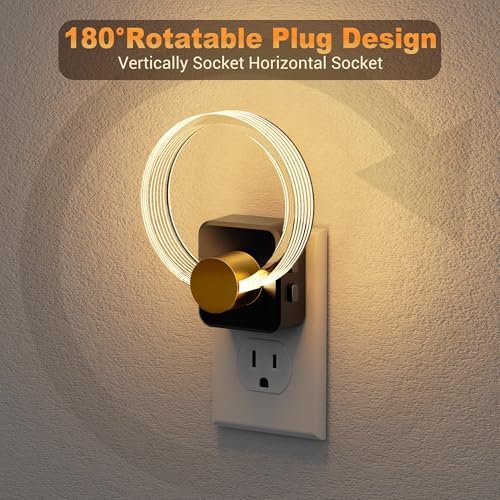 Night Light Flameless Candle Amber Night Lights Plug into Wall
