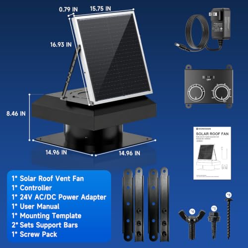 HONGUAN Solar Attic Fan