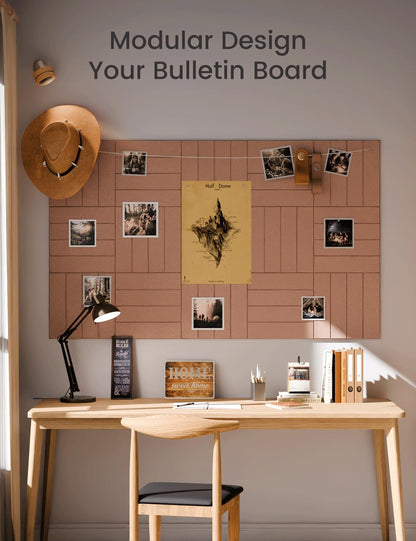 Felt Bulletin Board & Cork Board Alternative 48'' x 36'' (Boho-1 / Bold-stripe 12-pack)