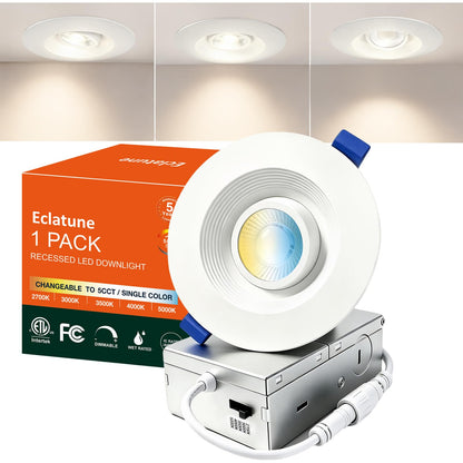 4 Inch LED Eyeball Gimbal Recessed Light (1P-White / 4 Inches Anti-glare)