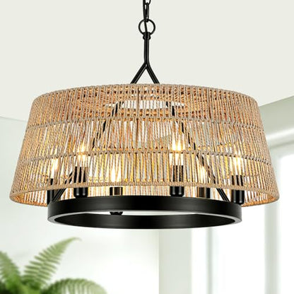 Rattan Chandelier