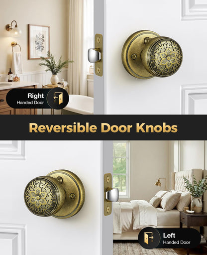 Aged Brass Door Knobs (Aged Brass)