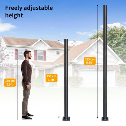 9.35ft Outdoor Street Light Pole (9.35 ft-1 Pack)