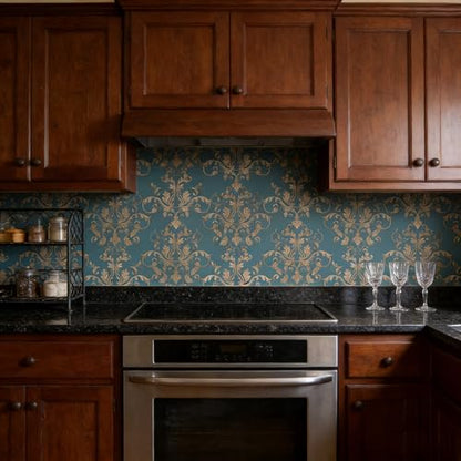 Vintage Damask Peel and Stick Wallpaper