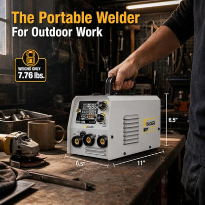 SSimder MIG Welder 110V 220V Dual Voltage MIG Welding Machine Multiprocess Welder for Home DIY