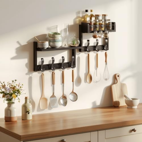 Coat Rack Wall Mount with Shelf