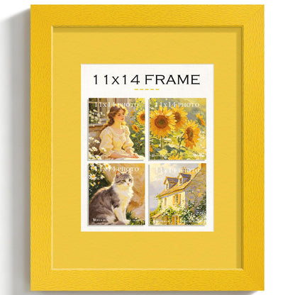 11x14 Mustard Yellow Picture Frame (Mustard Yellow Frame Yellow Mat / 11x14)