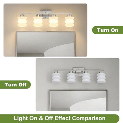 Modern Bathroom Light Fixtures (Brushed Nickel / 4-Light)
