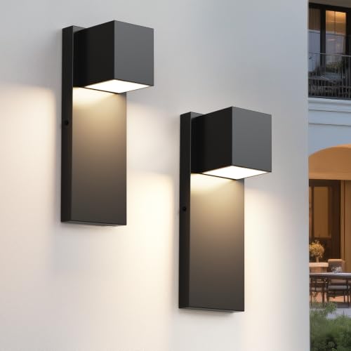 2 Pack Modern Outdoor LED Wall Light