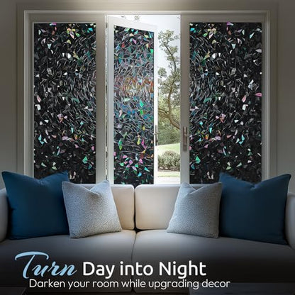 Rainbow Window Privacy Film (11.8" x 78.7" / Black)