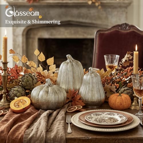 Fall Decor Glass Pumpkins