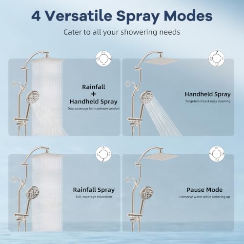 All Metal Showerhead Combo & 10 Mode Filtered Handheld