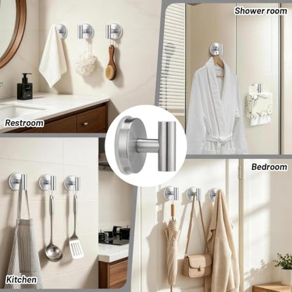 Stainless Steel Suction Cup Hooks for Shower