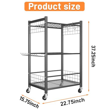 Garden Tool Stand with Wheels