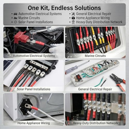Copper Wire Lugs Kit with Heat Shrink