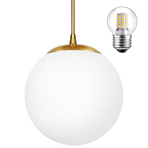 6" Modern Globe Pendant Light Mid