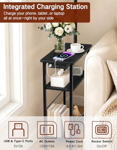 Floor Lamp with Table & Remote