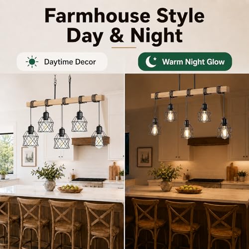 5 Light Farmhouse Kitchen Island Lighting (5-Light)