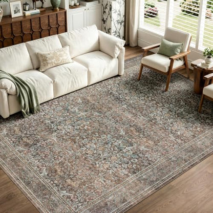 5x7 Area Rugs for Living Room (Vintage Brown / 5' x 7' (Rectangular))