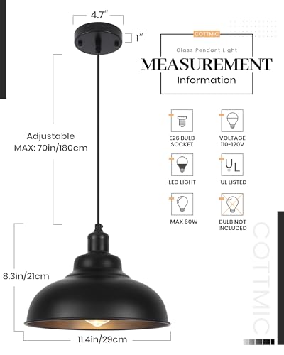 Black Farmhouse Island Lights for Kitchen