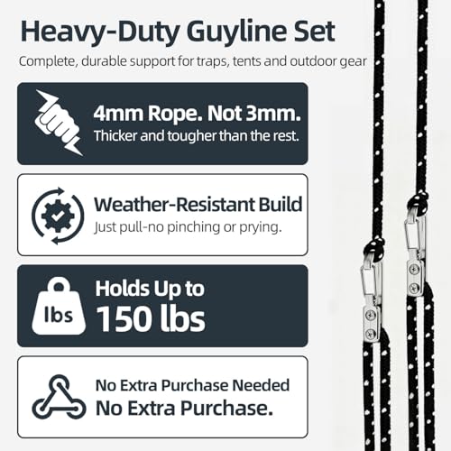 Rope Tensioner Set with Alloy Buckles and Storage Bag