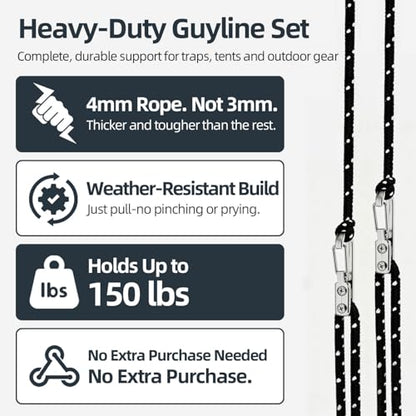 Rope Tensioner Set with Alloy Buckles and Storage Bag