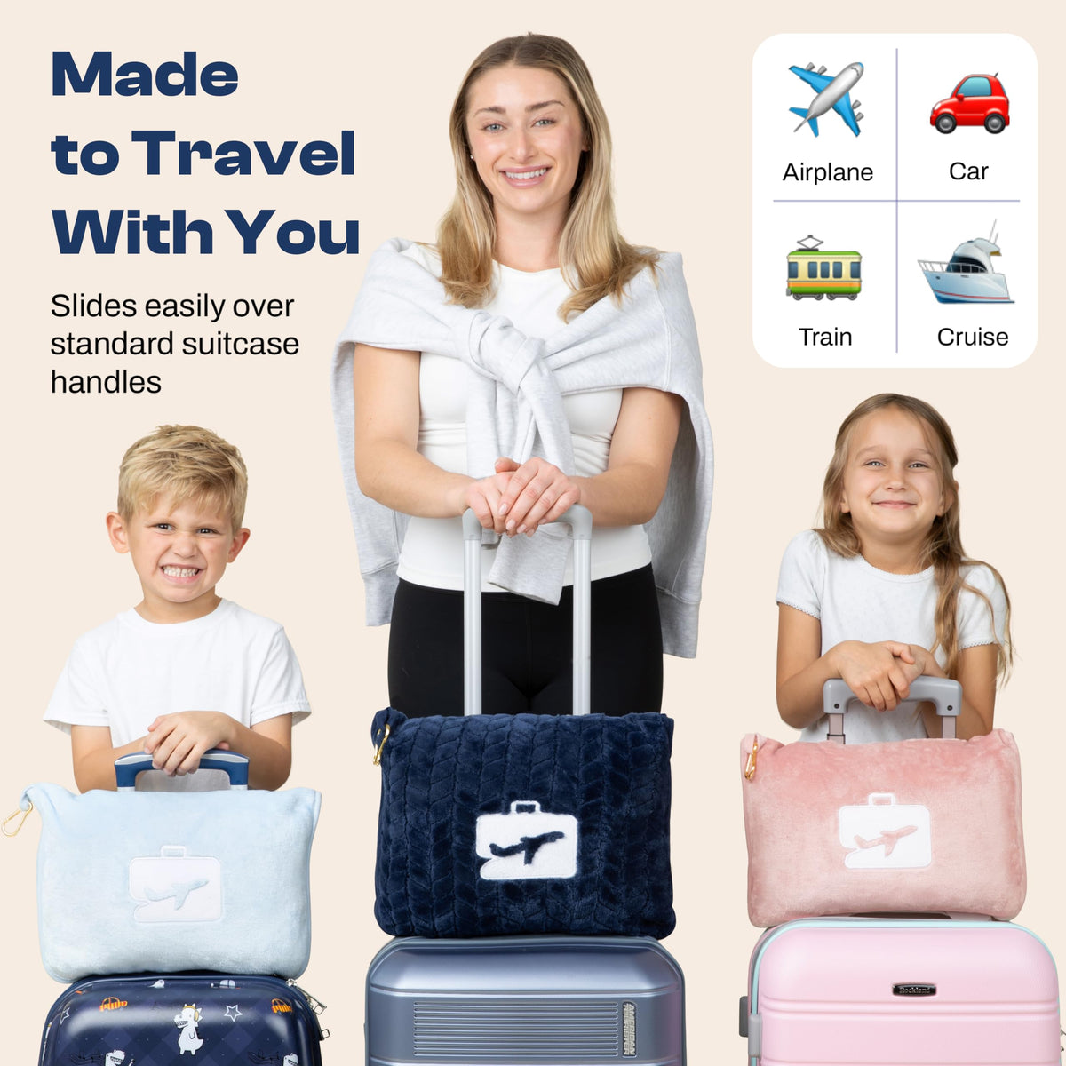 Travel Blanket and Pillow (Teal)