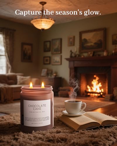 Chocolate Cake Scented Candle Rich Baking Dessert Scent for Winter (Large Jar / Chocolate Cake)