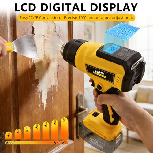 Cordless Heat Gun Compatible with Dewalt Battery