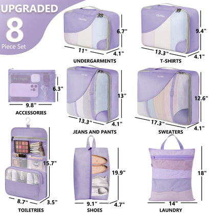Packing Cubes for Travel (13 Purple)