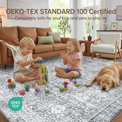 6x9 Area Rugs (Light Grey / 6' x 9' (Rectangular))