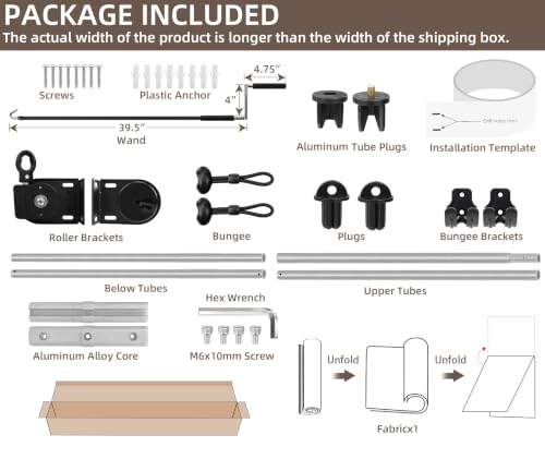 Cordless Sun Shades Outdoor Patio Roller Up Blinds for Porch 72" W x 72" H (Mocha / 72"W x 72"H)