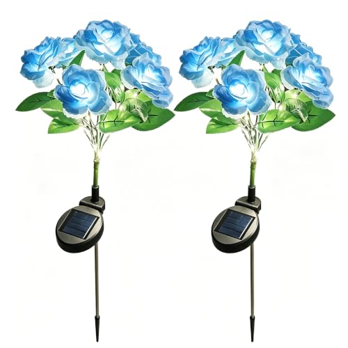2 Pack Rose Solar Lights