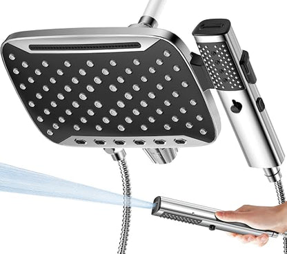 High Pressure Rain Shower Head with Handheld Spray