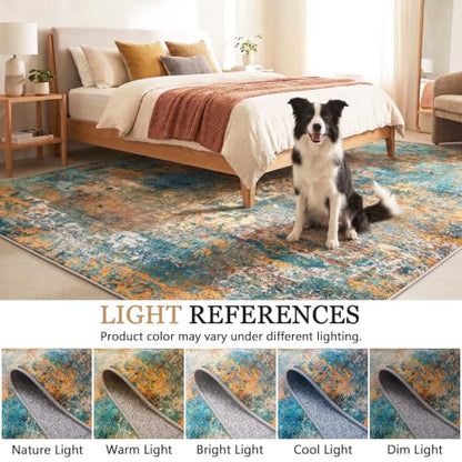 Area Rug 2x3 Washable Non Slip Green (Green / 2' x 3' (Rectangular))