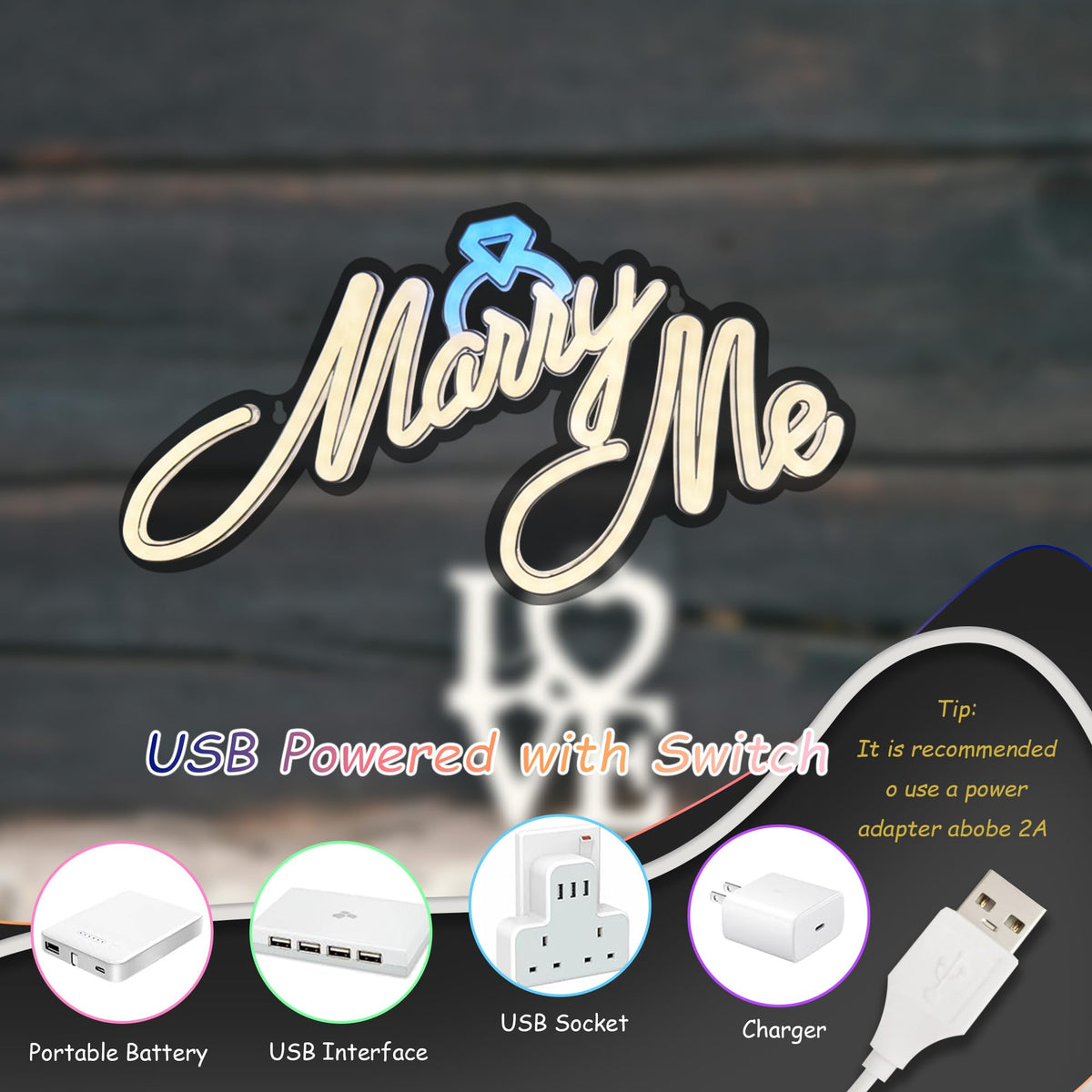 Marry Me Neon Signs (MarryMe)