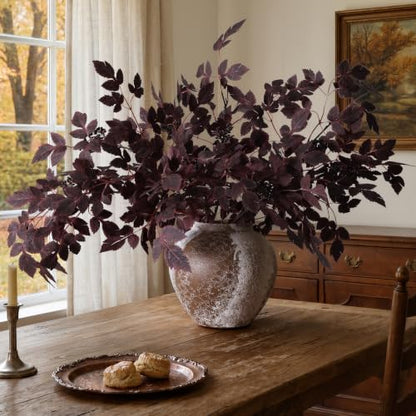 Artificial Eucalyptus Leaves Stem Fake Greenery Branches Real Touch DIY Stems for Festival Home Kitchen Garden Party Farmhouse Office Decor