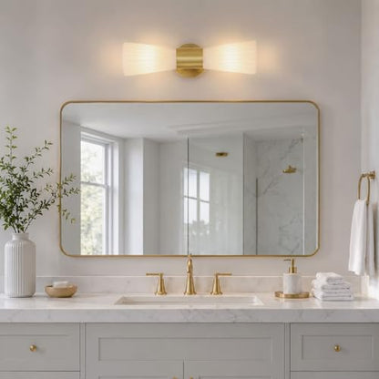 Gold Glass Wall Sconce Light (Gold Milk Glass)